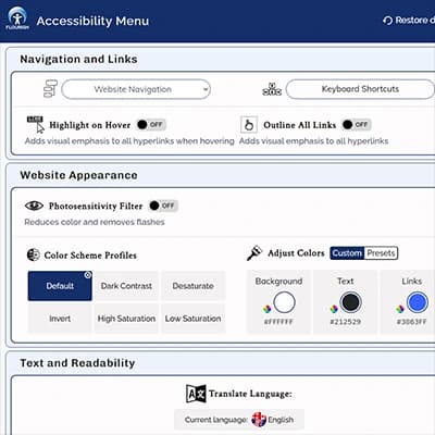 Accessibility Menu